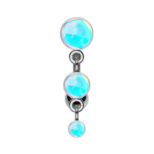 Golden Triple Revo Reverse Belly Button Ring - Rebel Bod