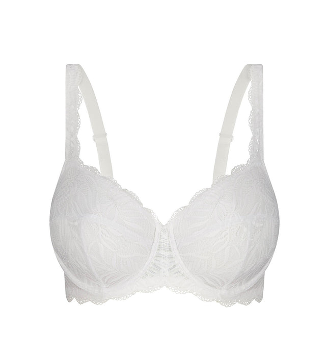 Padded balconette bra - White - Ladies