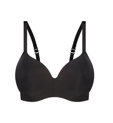 Breezies Smooth Radiance Wirefree T-Shirt Bra-Black-38C-NEW-A350861