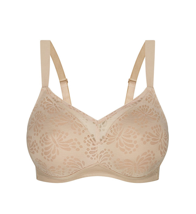 Lacy Wirefree Minimiser In beige