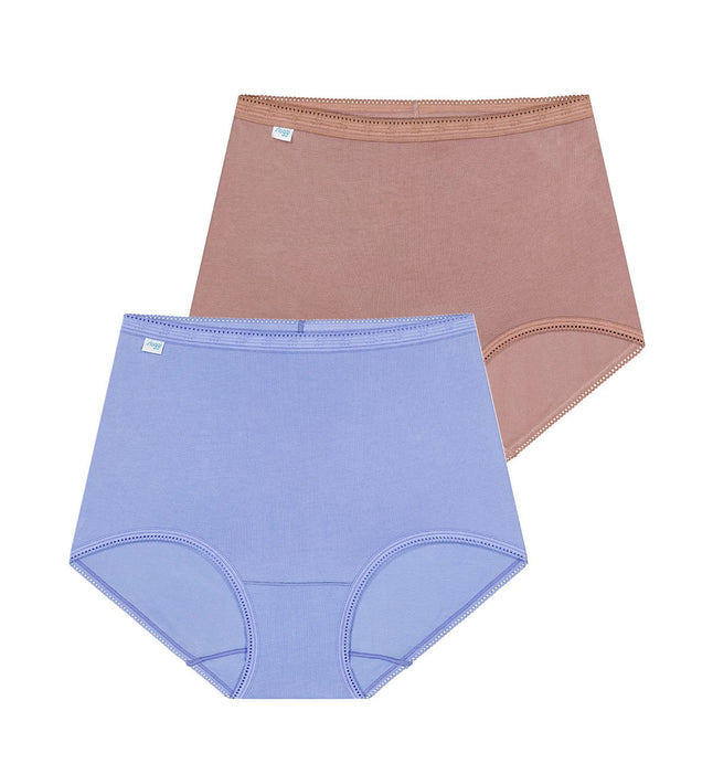 Sloggi Maxi Underwear 2 Pack In blue, Full Briefs