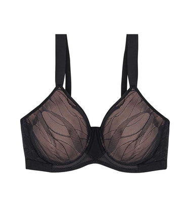 Ladyform Soft Bra In black, Minimiser Bra