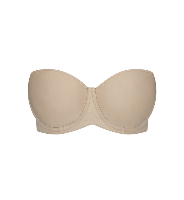 Beautiful Silhouette Strapless Bra In beige