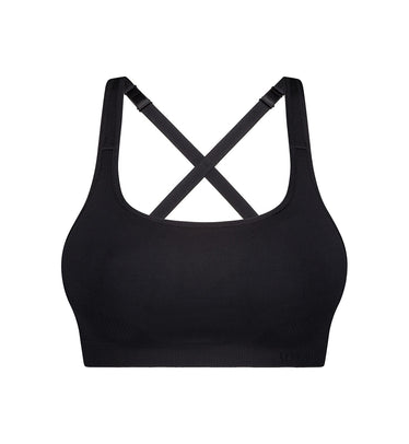 Buy Triumph Triaction Hybrid Lite Spacer Cup Padded Wireless Extreme  Support High Bounce Control Big-Cup Sports Bra - Black at Rs.2699 online