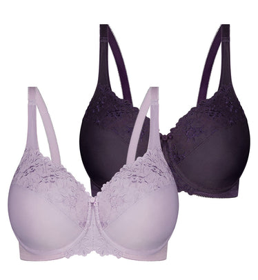 Buy Triumph Double Layered Wired Medium Coverage Minimiser Bra - Crown Blue  at Rs.2159 online