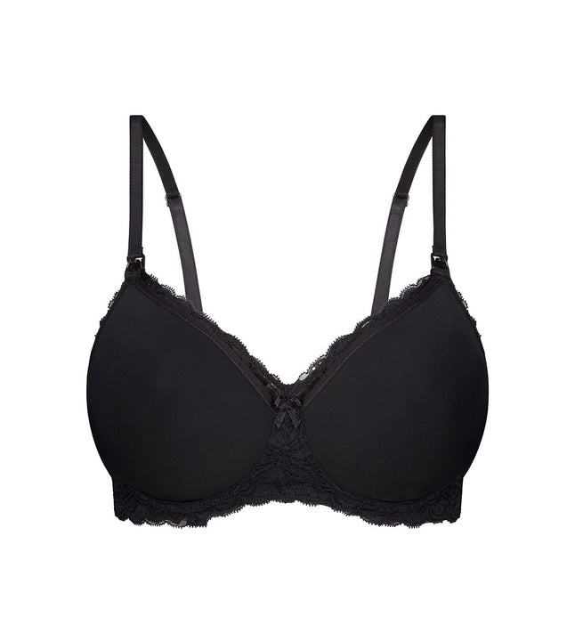 Gorgeous Mama Lace Wirefree Bra In black