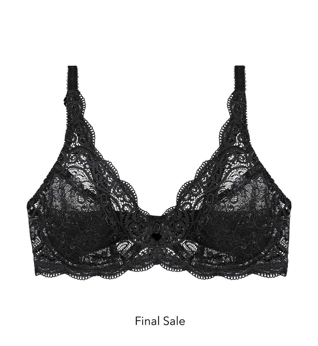 Triumphty - French Lace Front Button Bra