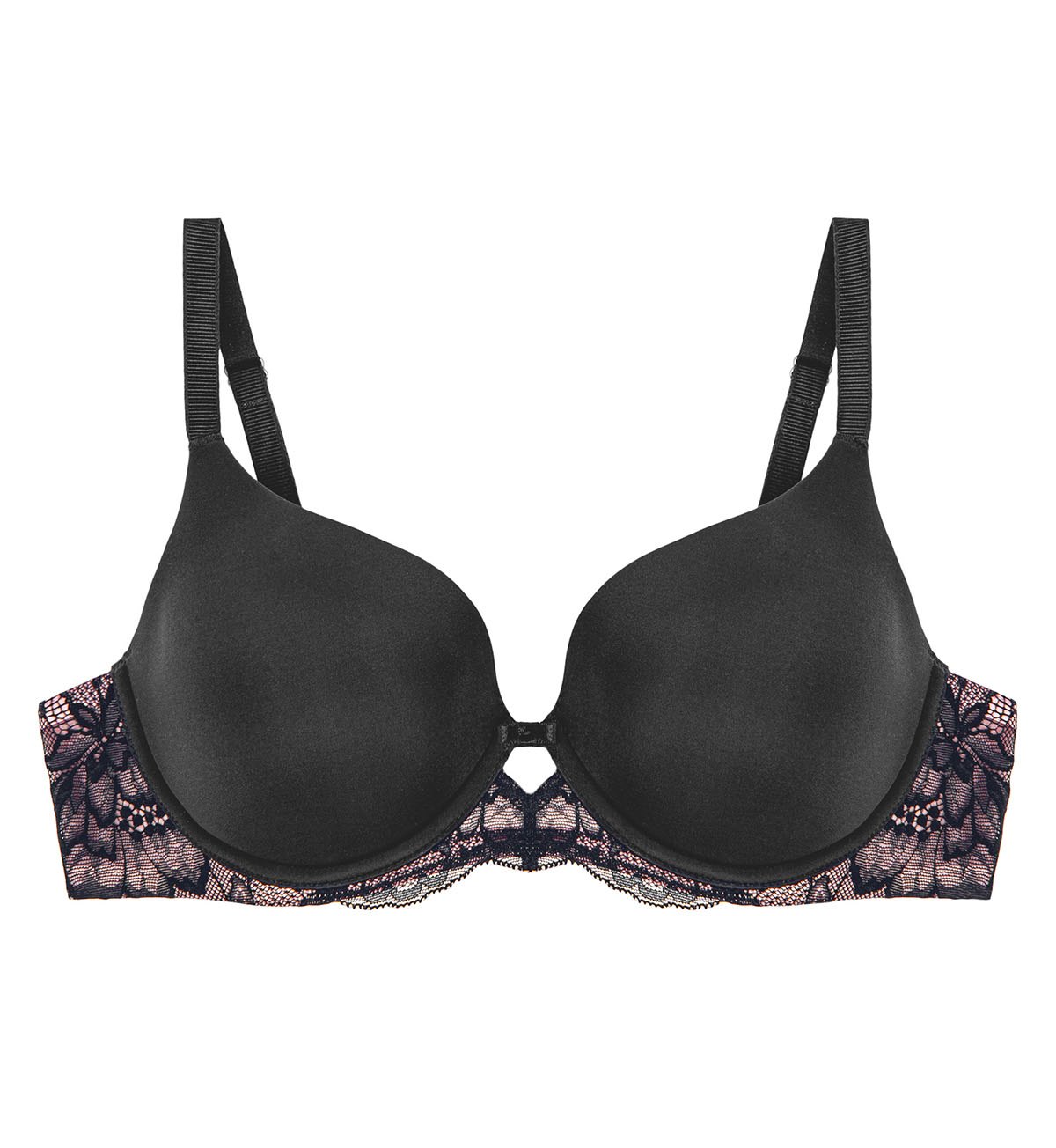 Triumph Signature Sheer Underwired Padded Half Cup Bra - Decadent Choc -  Curvy Bras