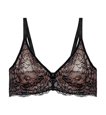 The classic bra with flexible underwiring, fitting and all in lace Size 70c