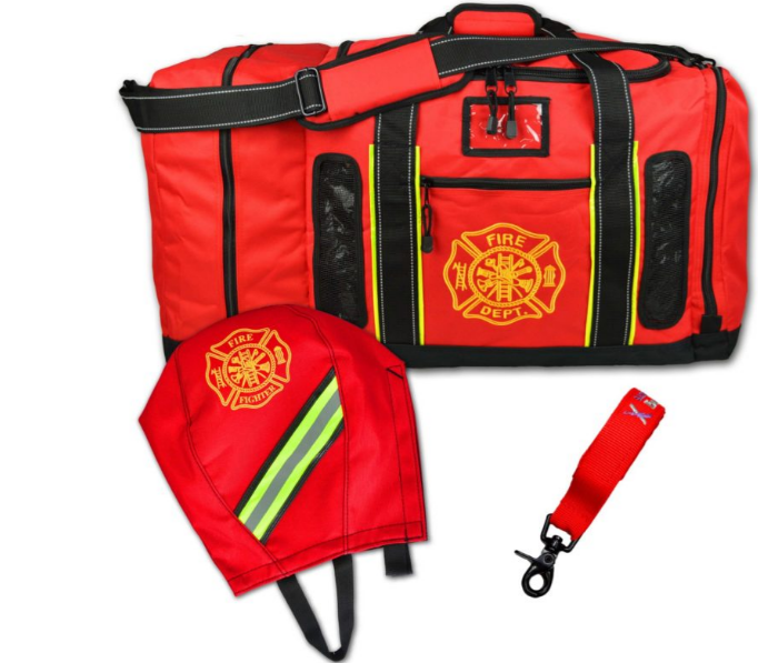 Quad Vent Firefighter Turnout Gear Bag Whelmet Compartment Emergency