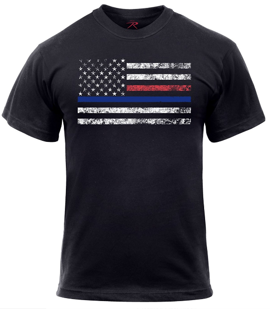 Rothco Thin Blue Line & Thin Red Line T-Shirt - Emergency Responder ...
