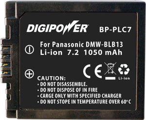 Digipower BP-BLB13 digital camera battery, Replacement for Panasonic DMW-BLB13 battery pack