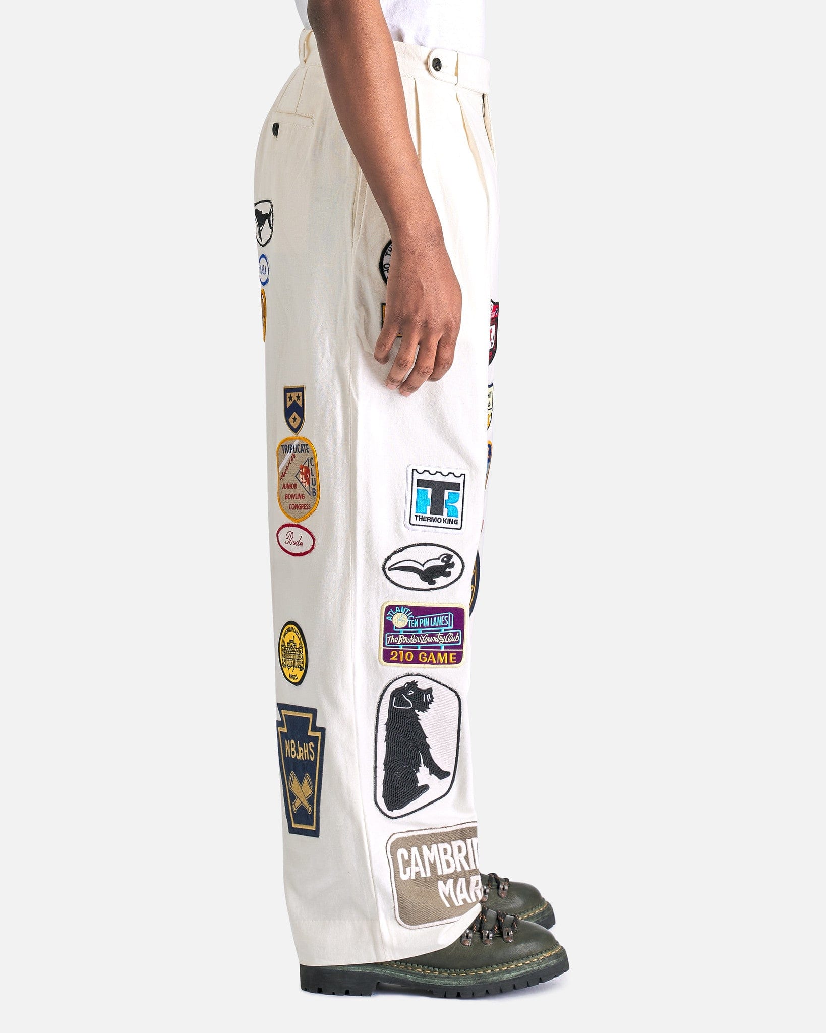 Cambridge McNab Trouser in White/Multi