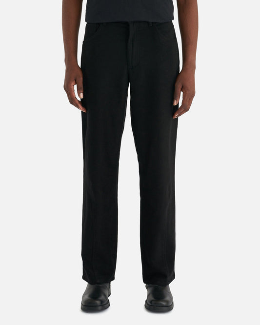 Paneled Cropped Trousers in Black