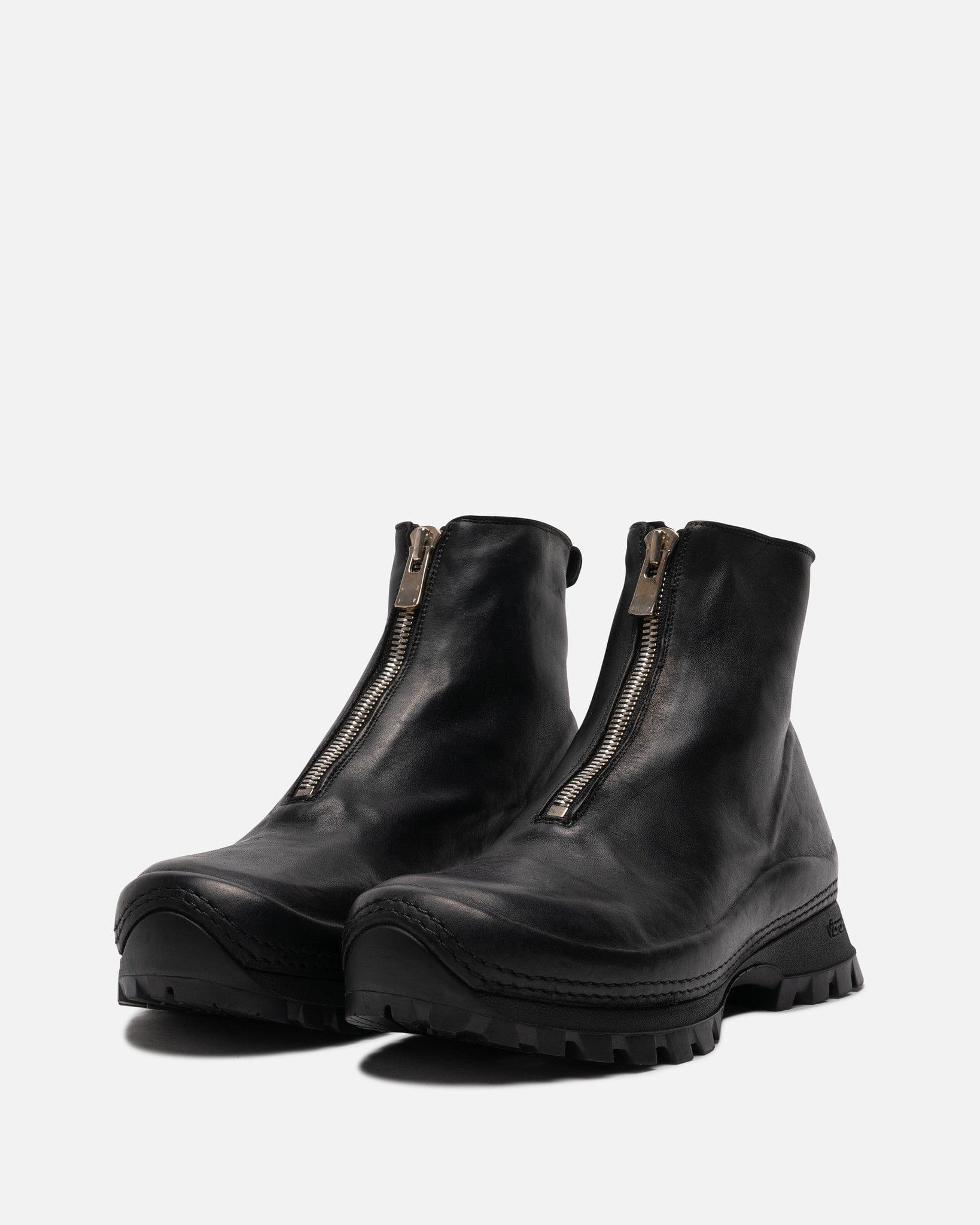 VS01 Full Grain Leather Front Zip Boots in Black – SVRN