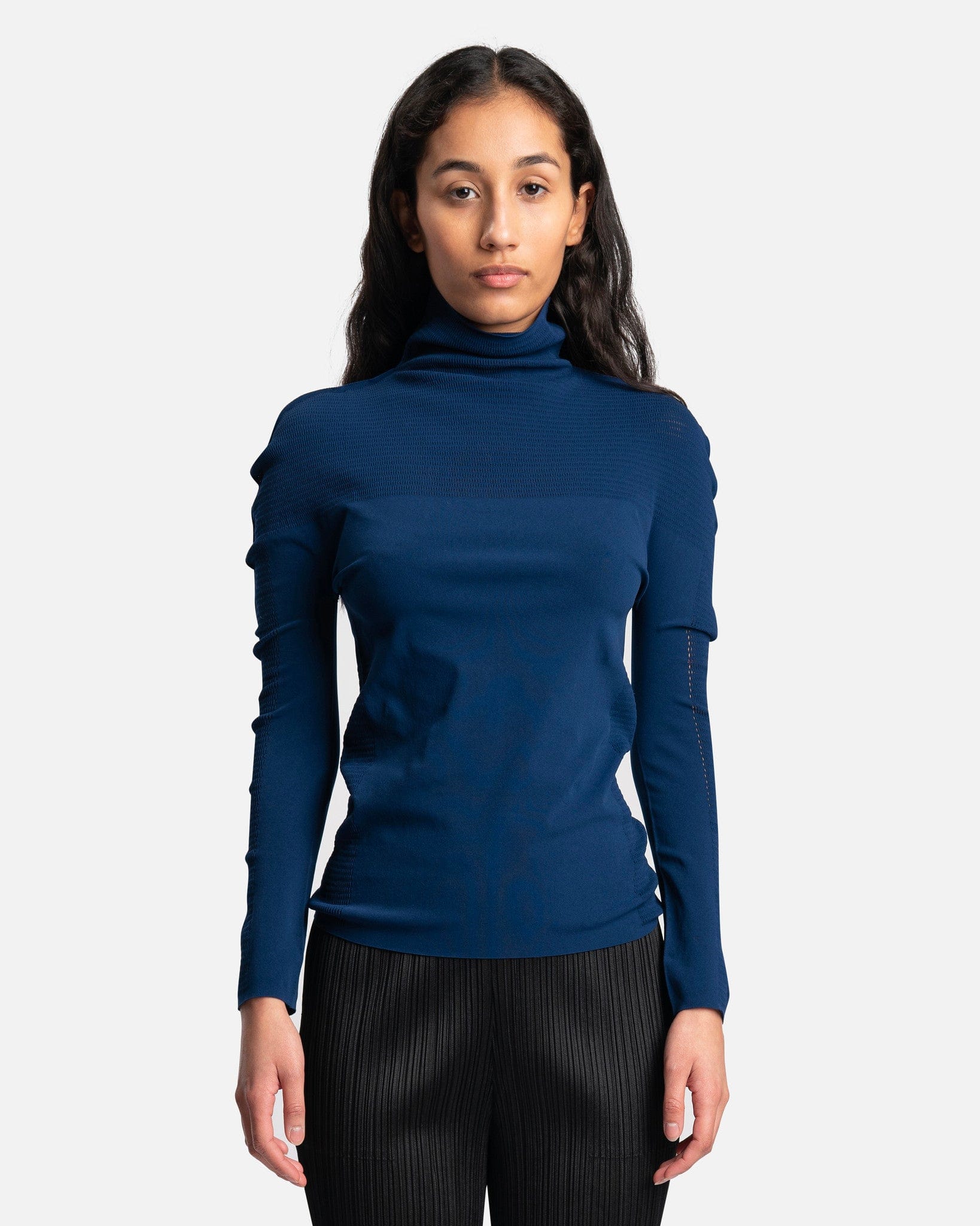 A-Poc Skin Turtleneck in Dark Blue