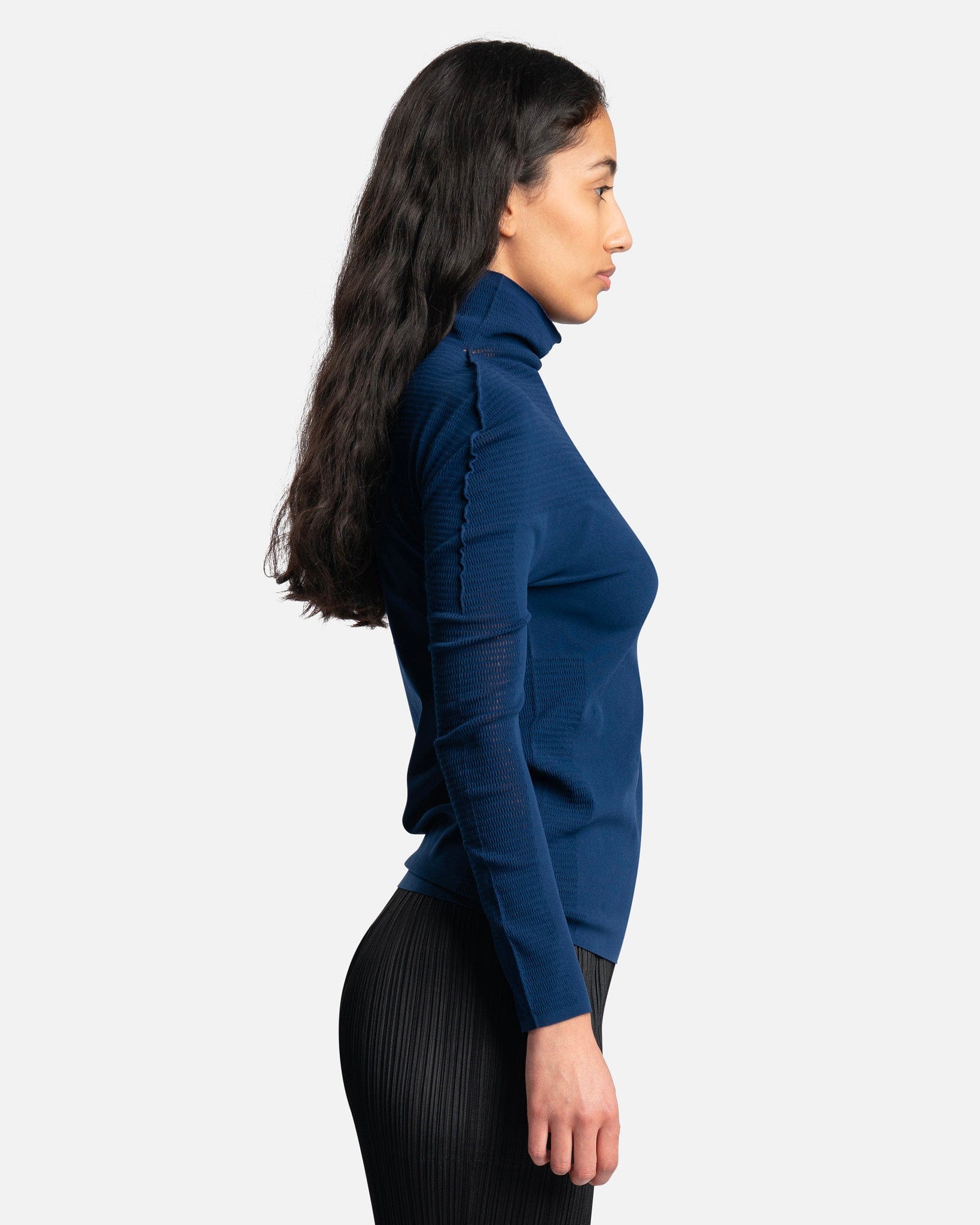 A-Poc Skin Turtleneck in Dark Blue