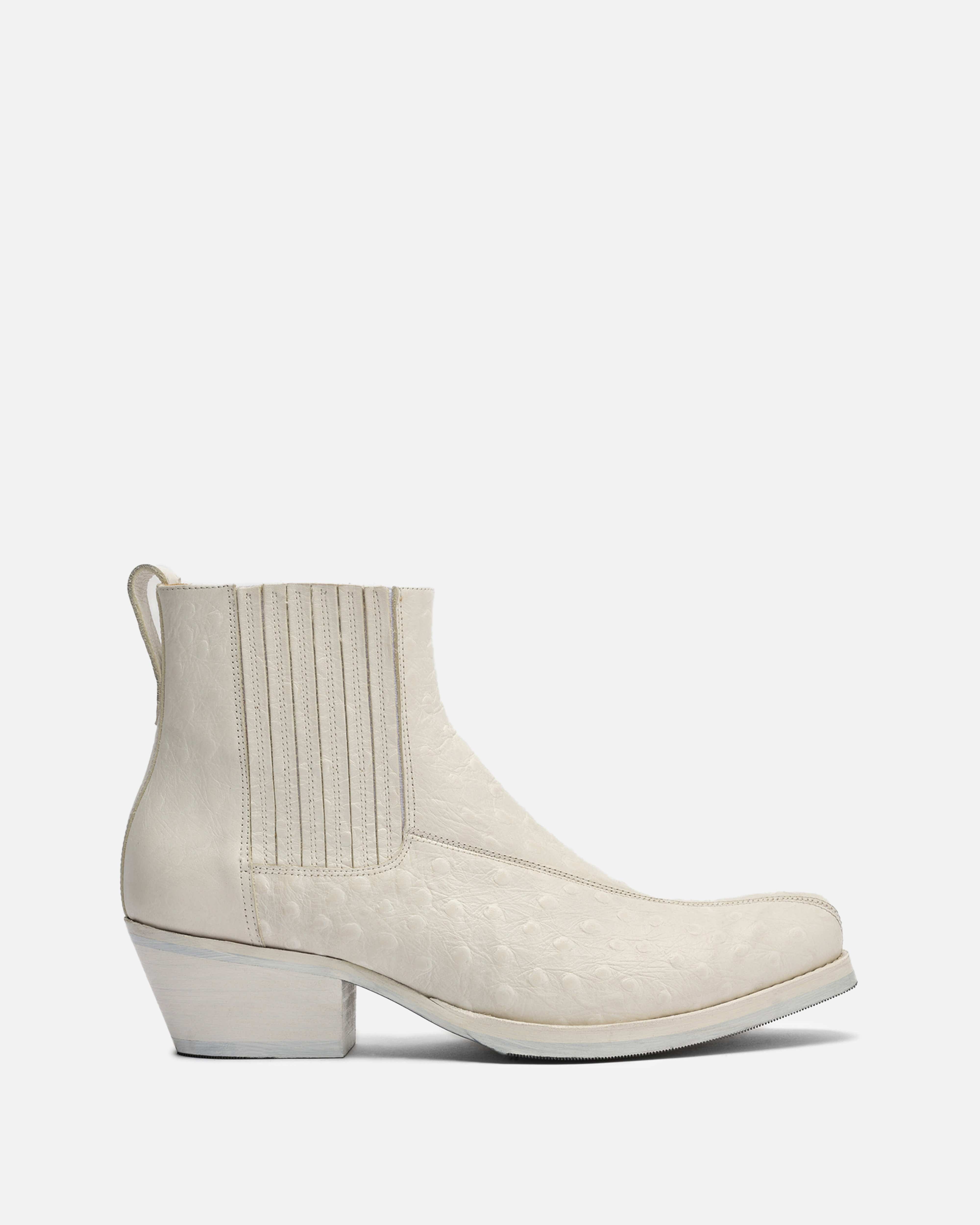 Abstract Gator Boot in White