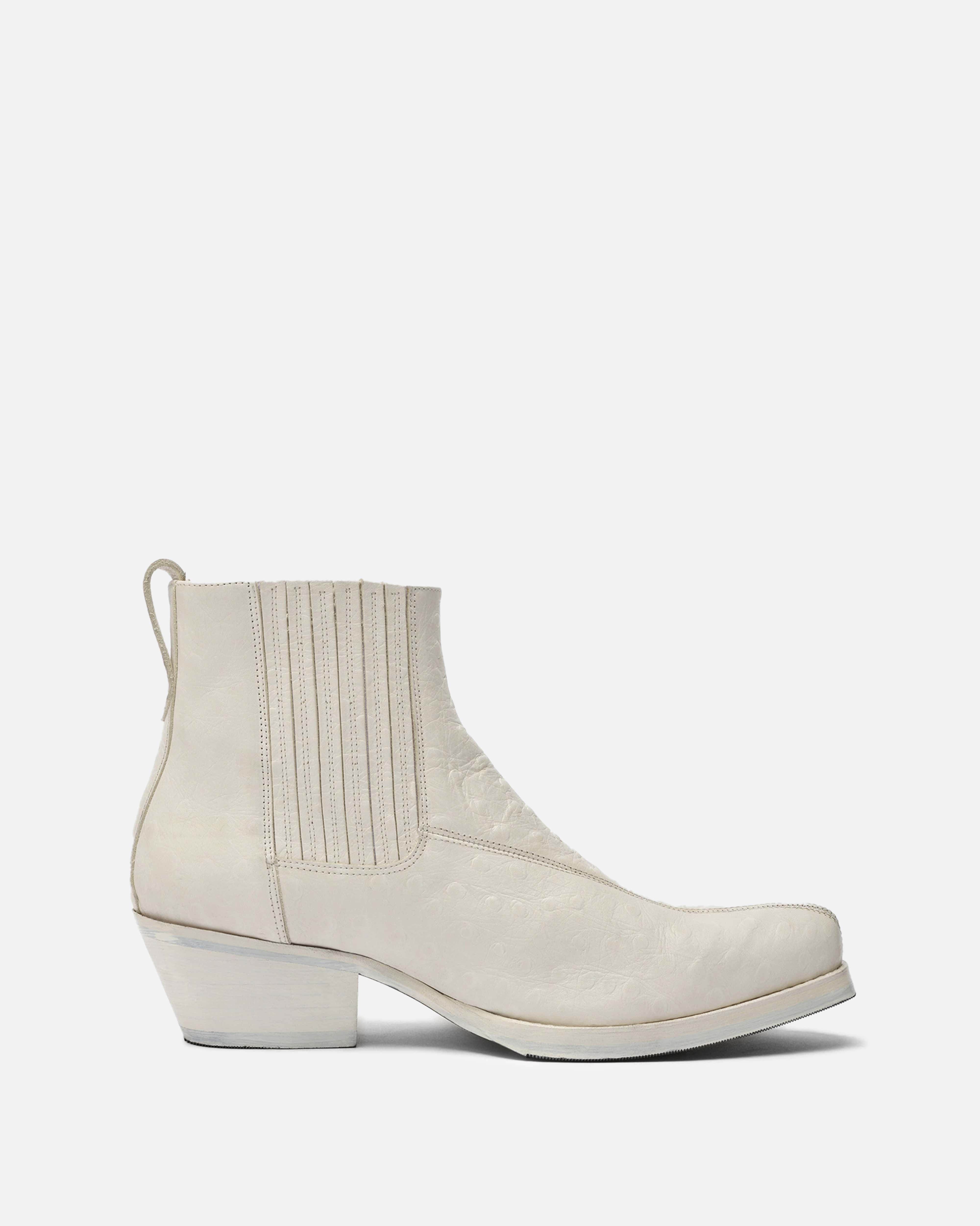 Abstract Gator Boot in White