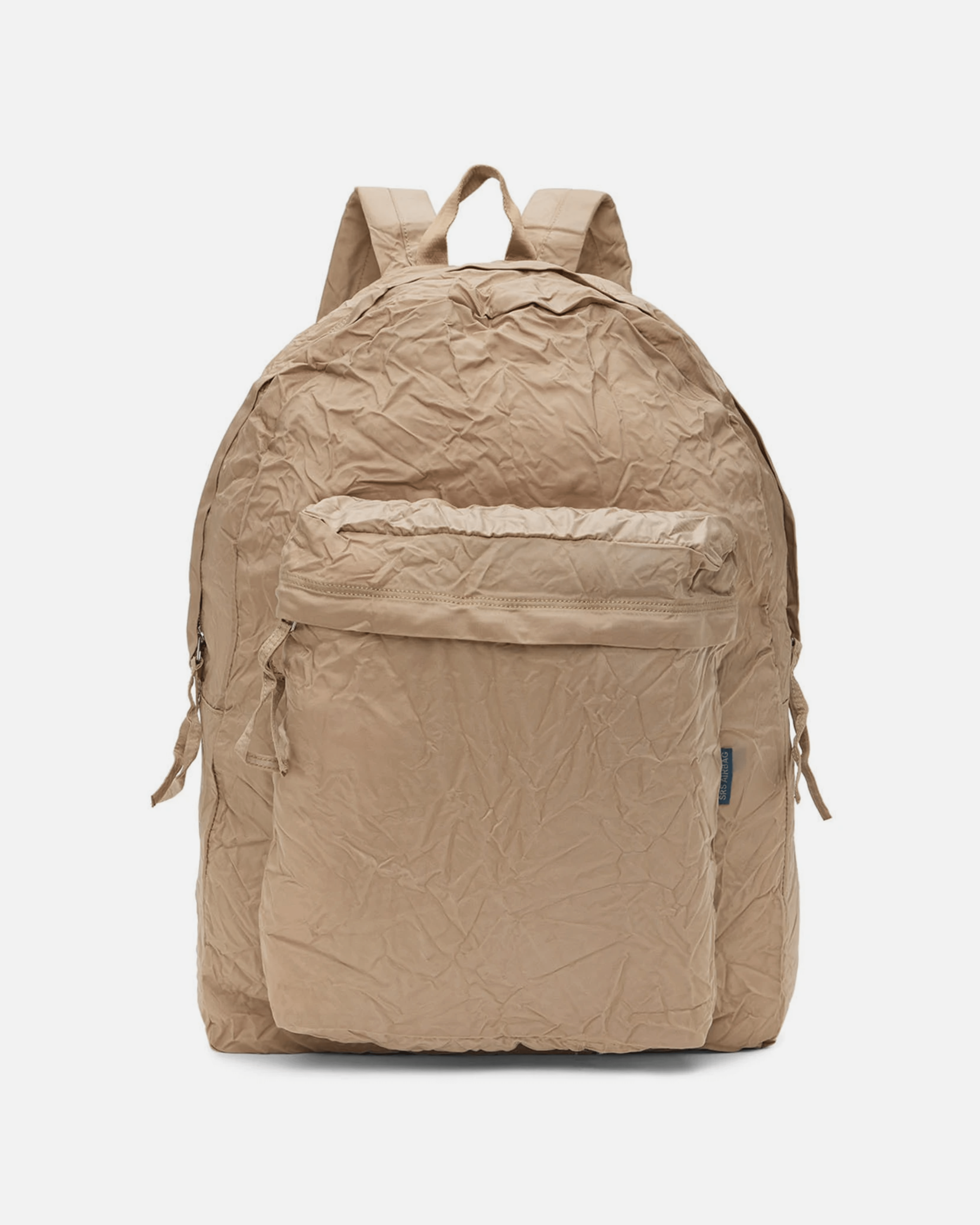 Airbag Embossed Backpack in Dark Beige