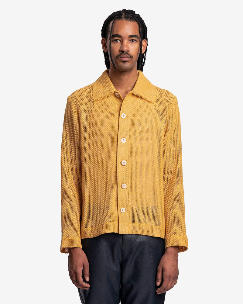 23ss sefr AJANI OVERSHIRT Fringed aurum | www.mearsent.com