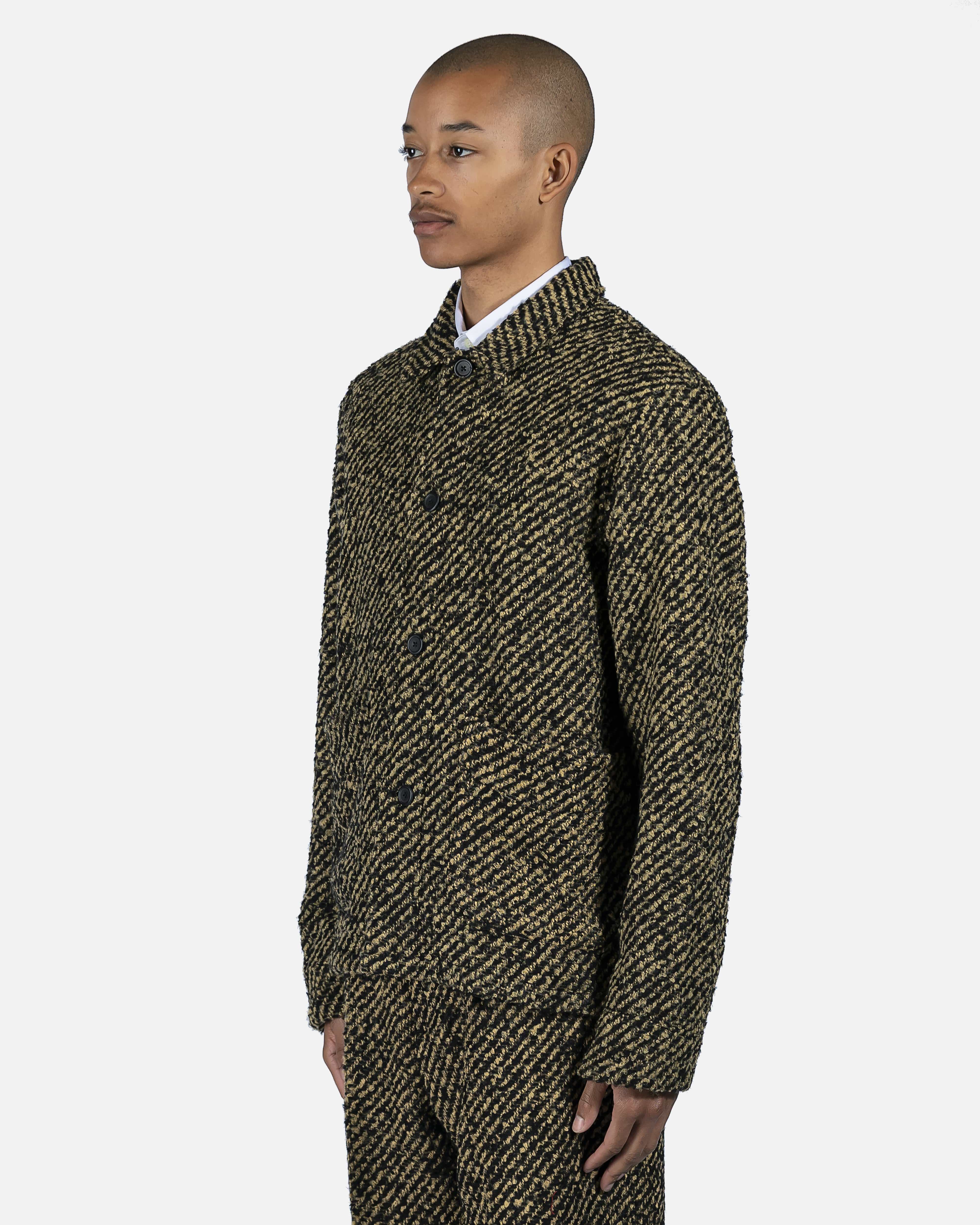 Archive Box Jacket in Black/Beige