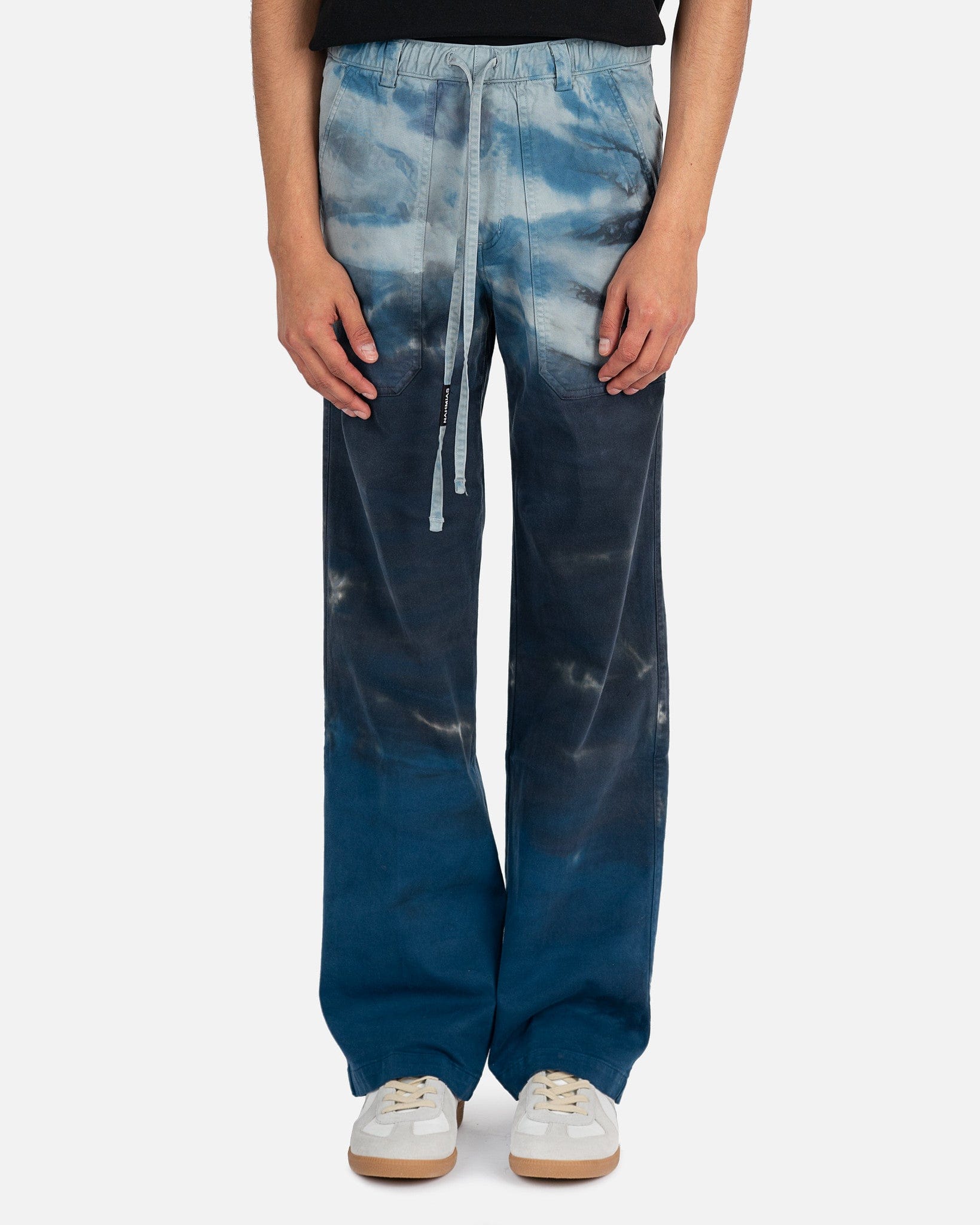 Baggy Trousers in Blue Gradient