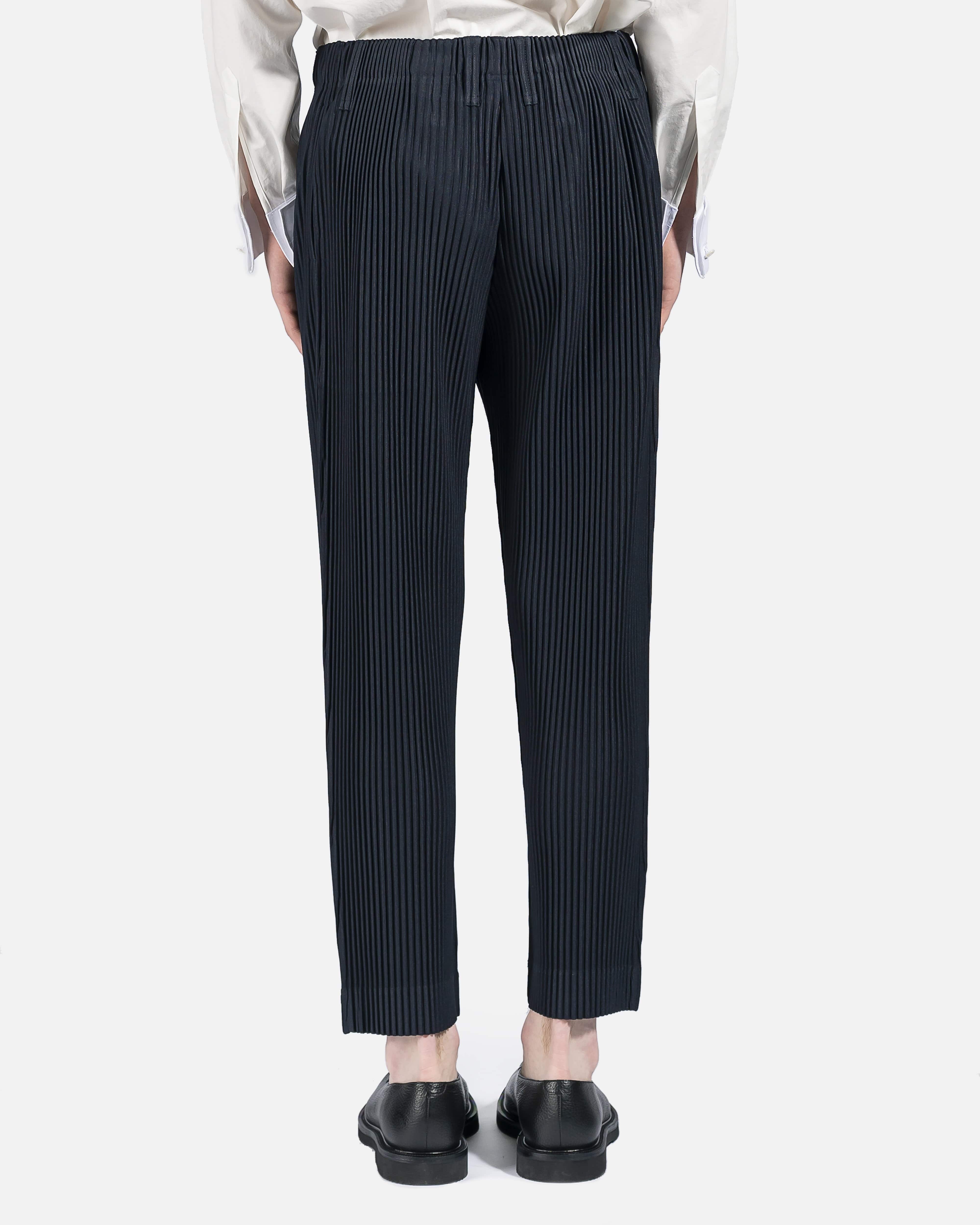 Basics Pleated Trousers in Navy