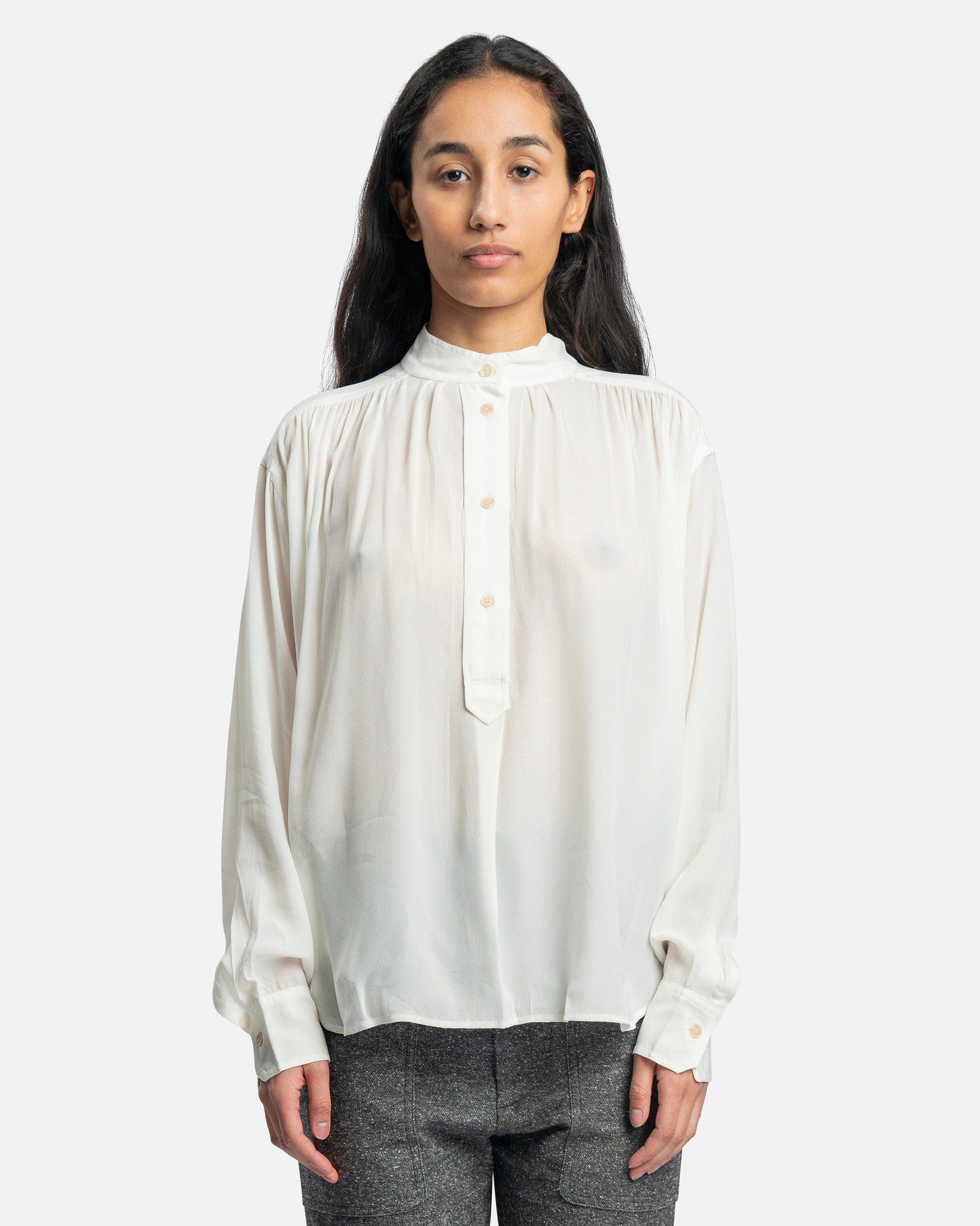 Berangere Monogram Top in Ecru