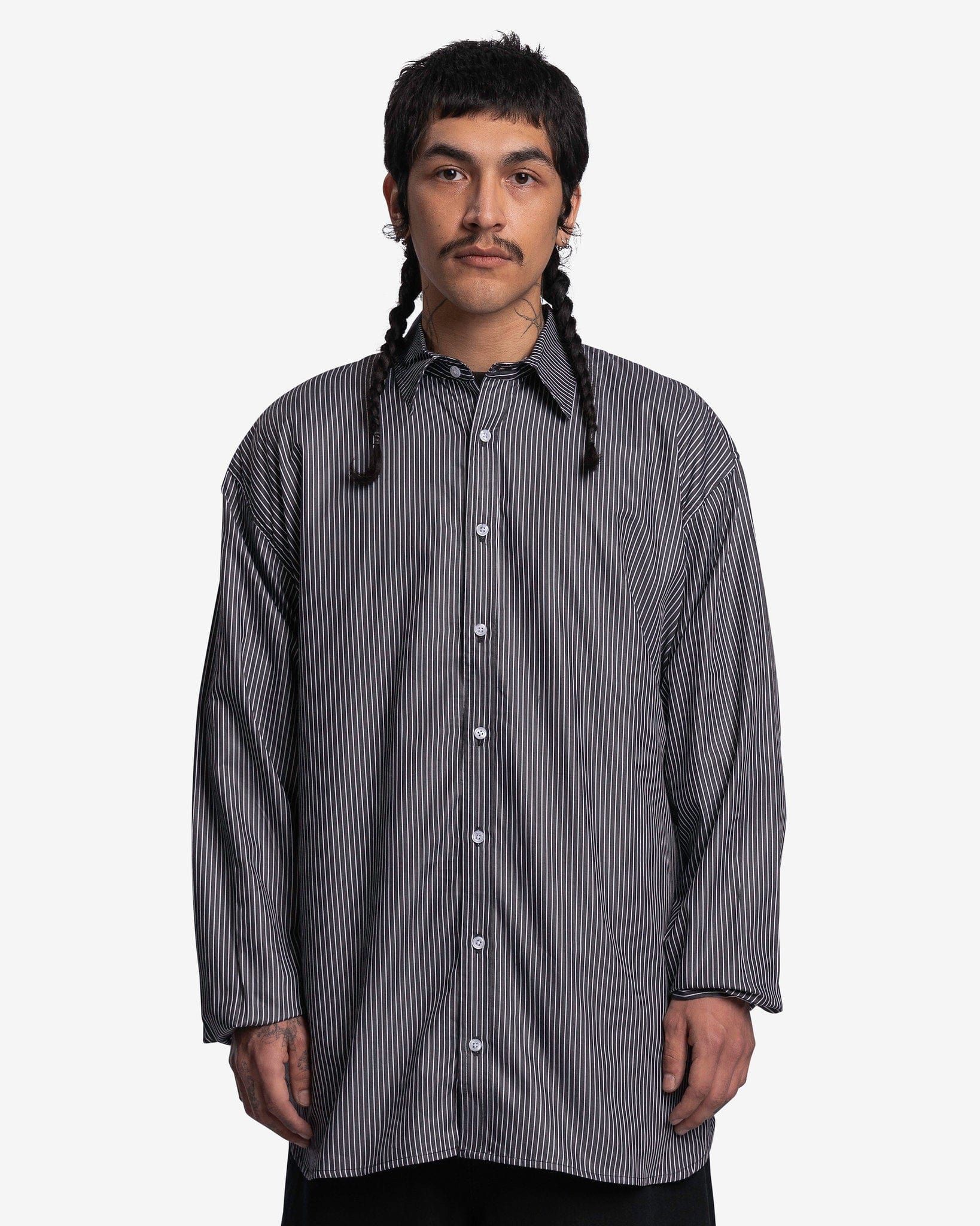 Big Willy Dress Shirt in Black Stripe