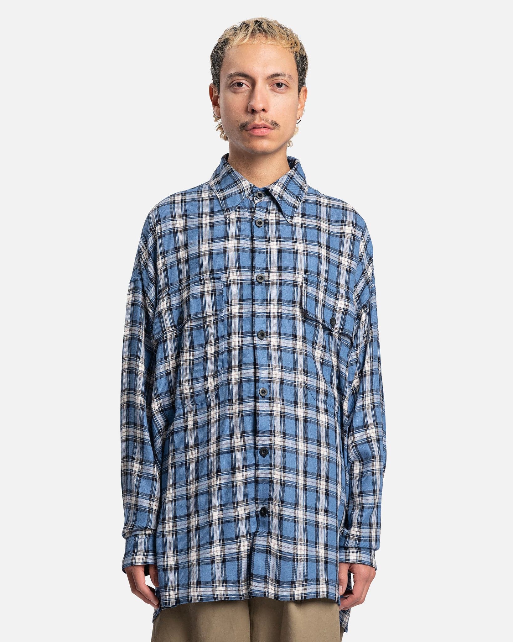 Big Willy LS Shirt in Blue Plaid