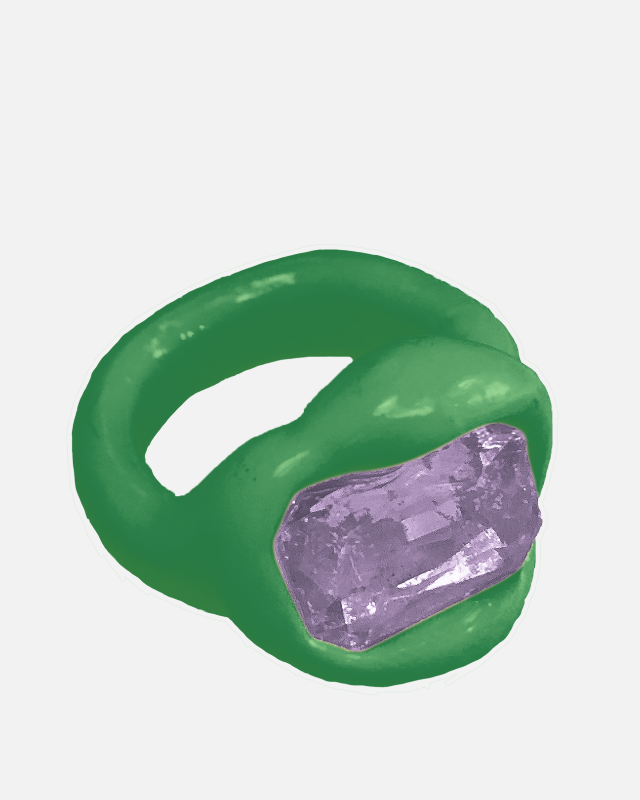 Bling Ring in Green/Purple