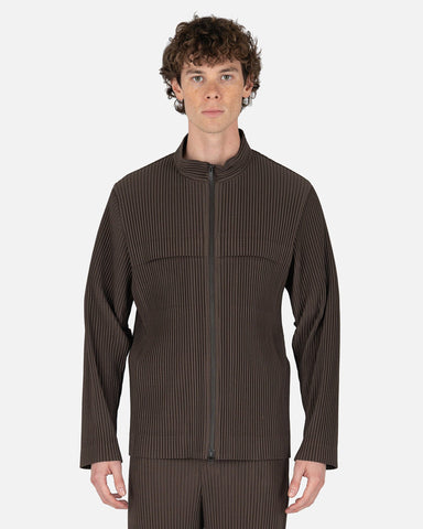 Homme Plissé Issey Miyake - Body Arch Jacket in Brown