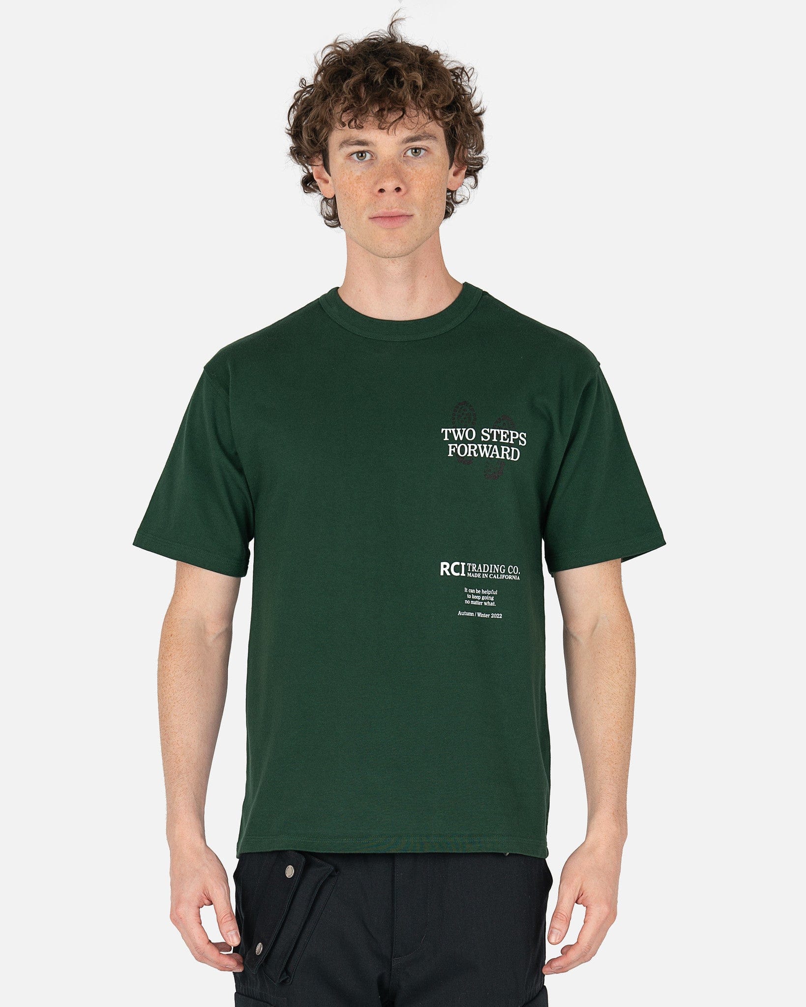 Bootprint T-Shirt in Forest Green