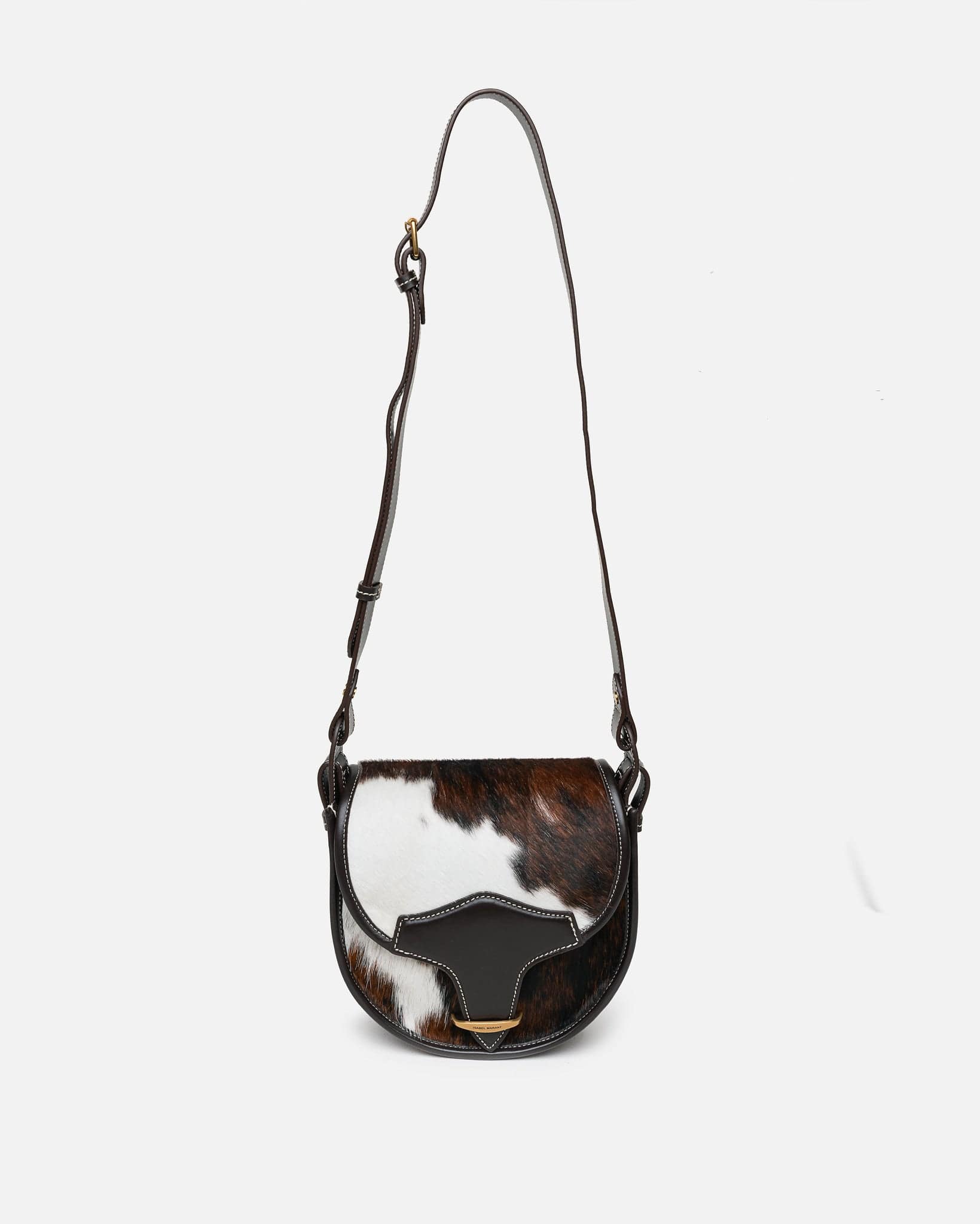 Botsy Calf Hair Crossbody Bag in Brown