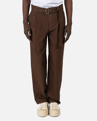 Cotton Canvas Trousers in Brown – SVRN