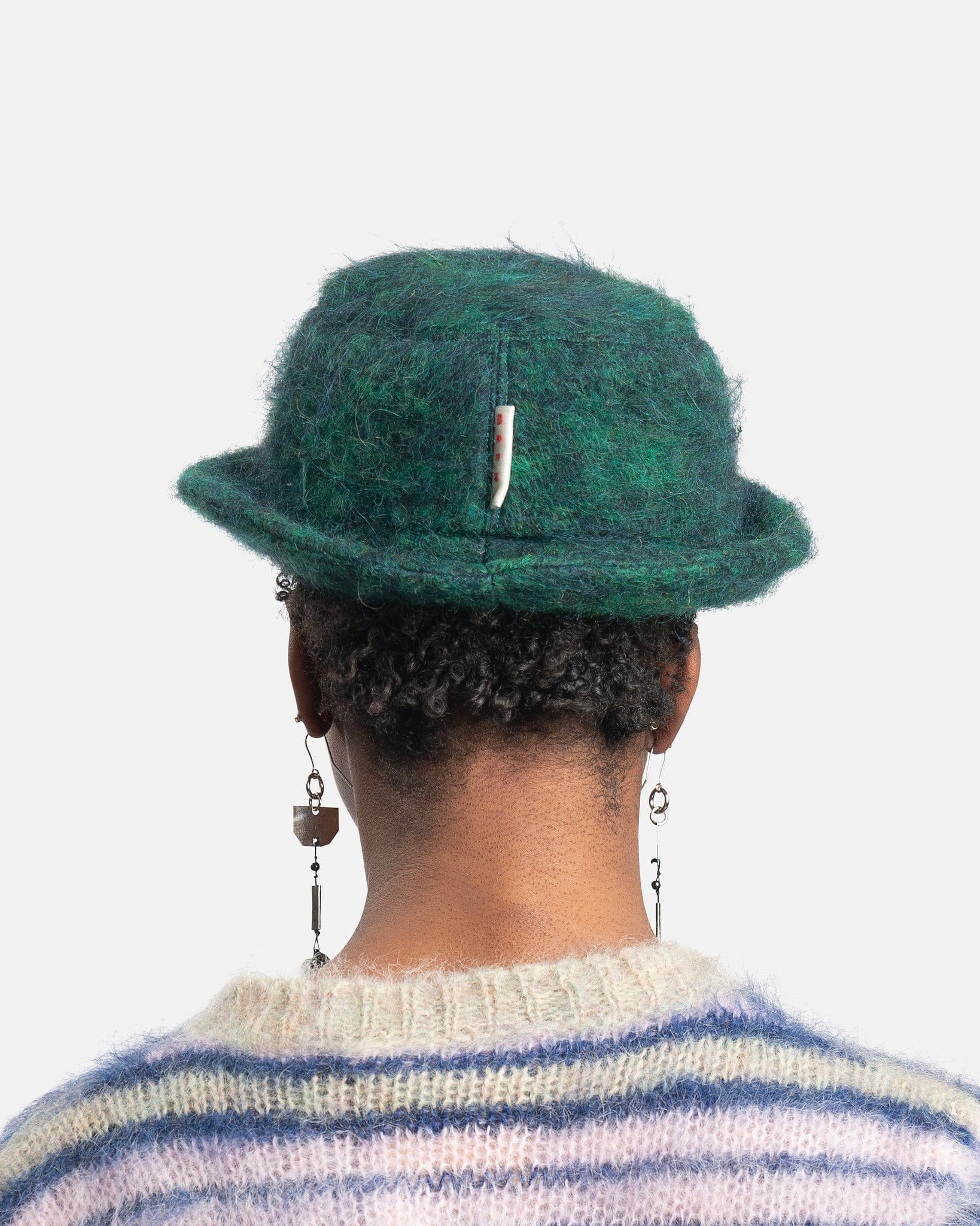 Brushed Wool Check Hat in Gazebo