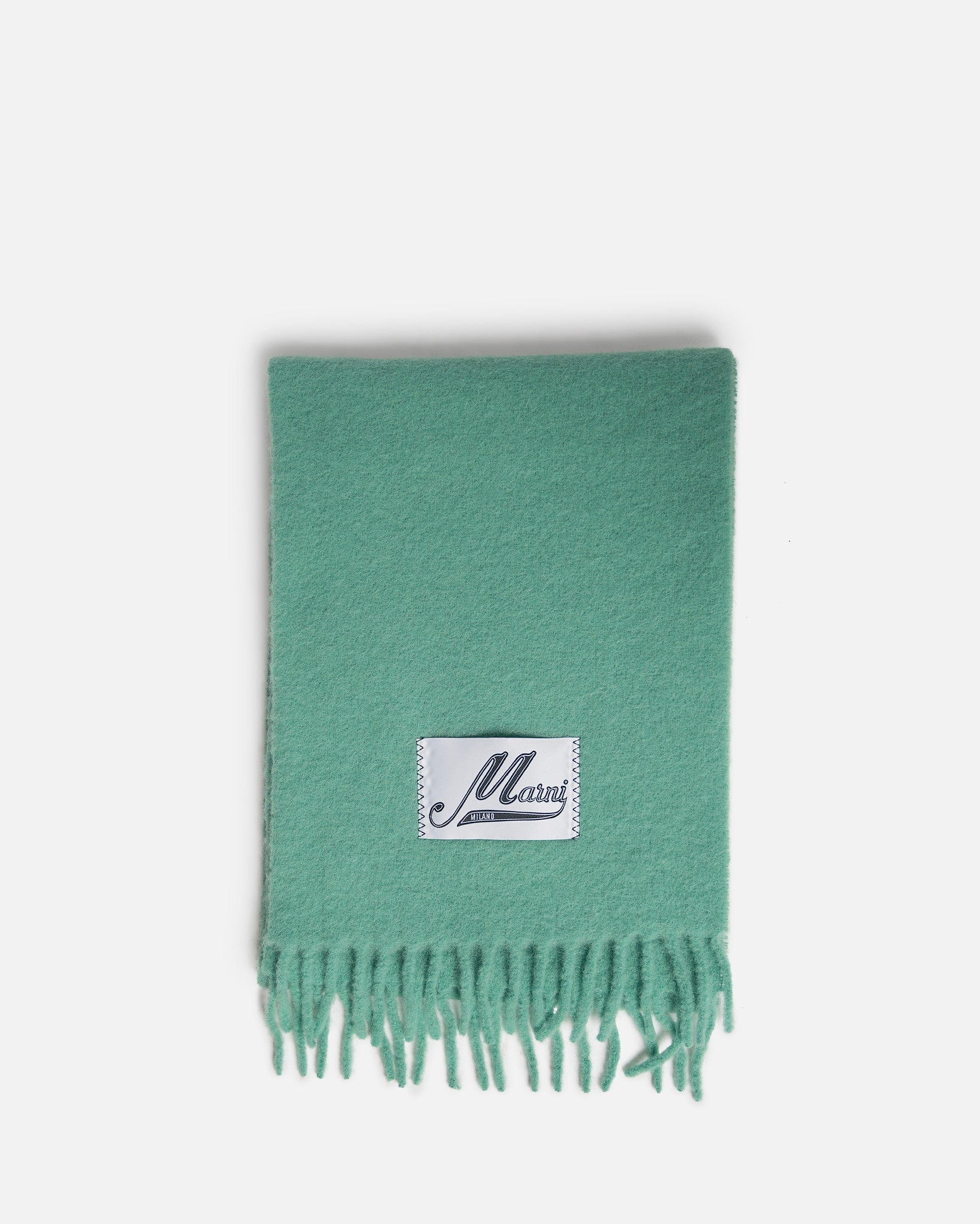 Brushed Wool Scarf in Spring Green