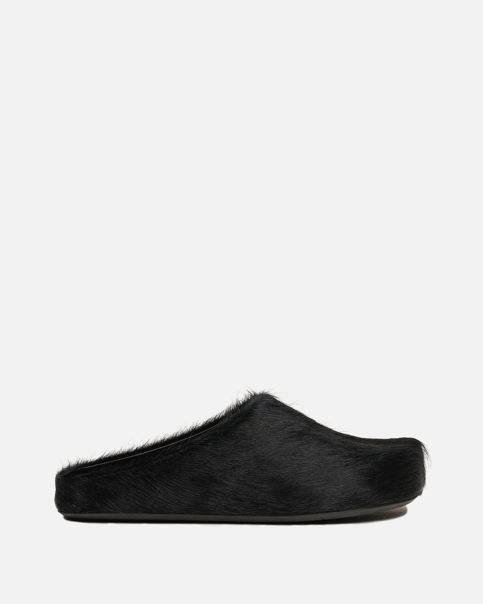 Calf-Hair Sabot in Black