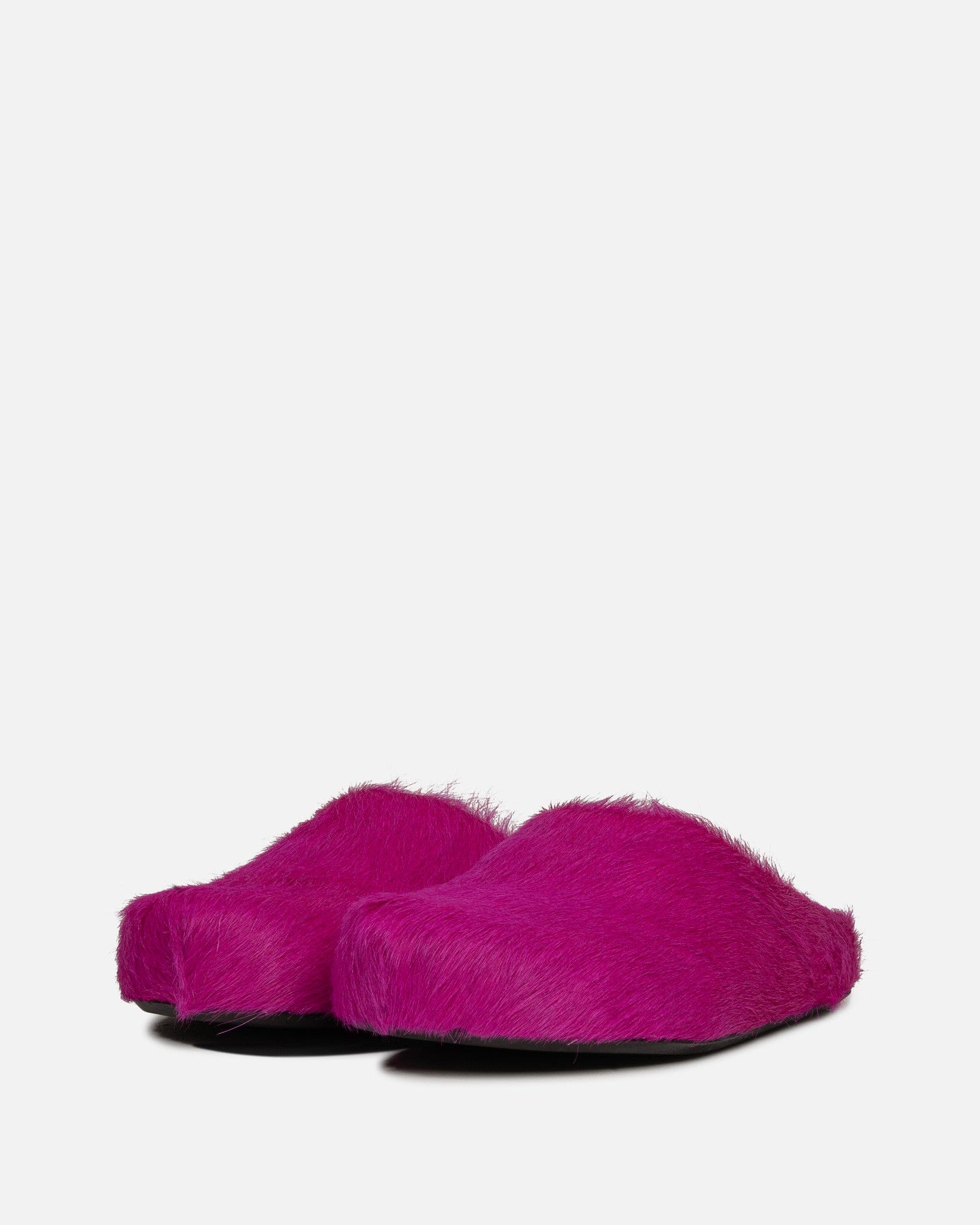 Calf-Hair Sabot in Fuchsia