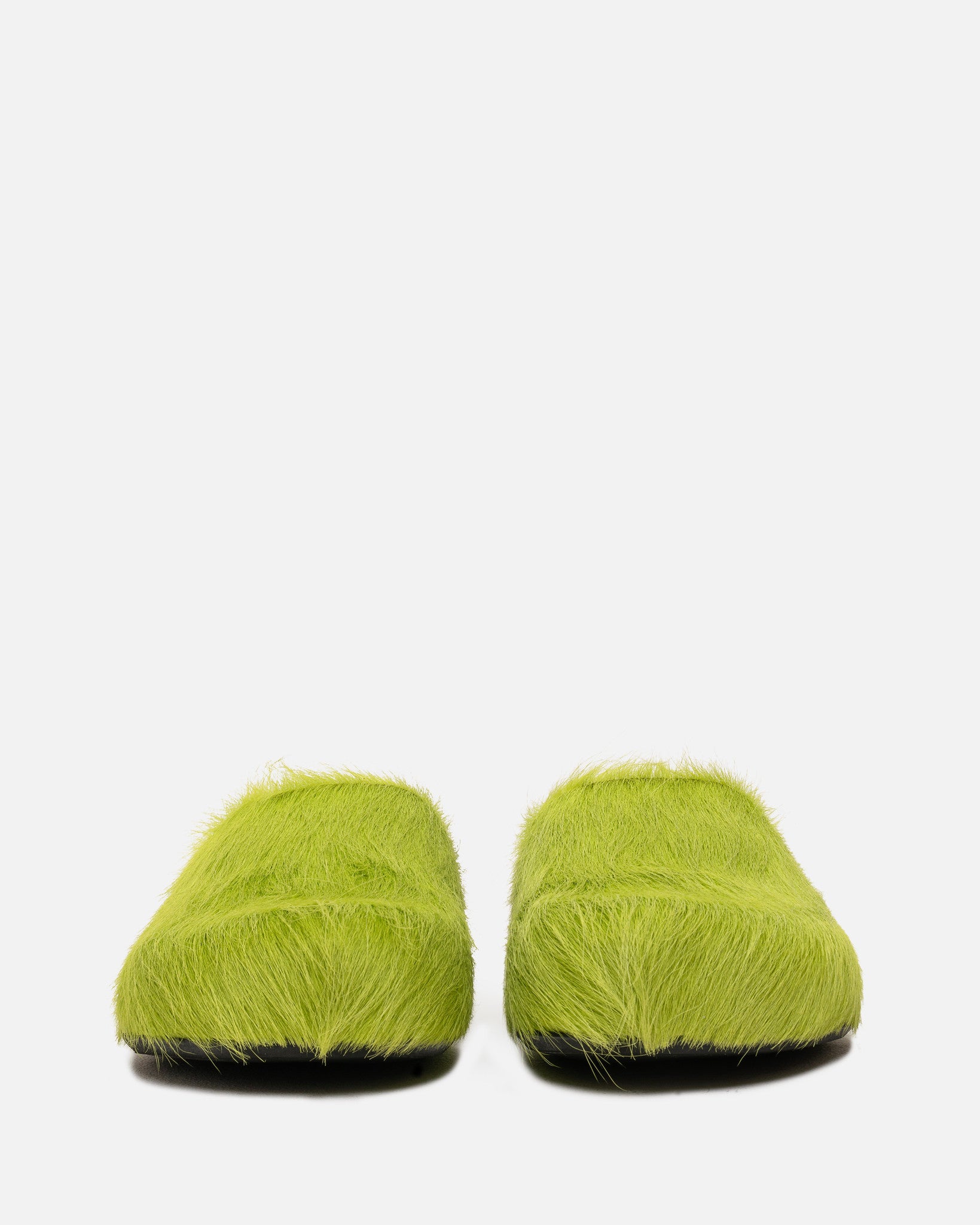 Calf-Hair Sabot in Lime Green