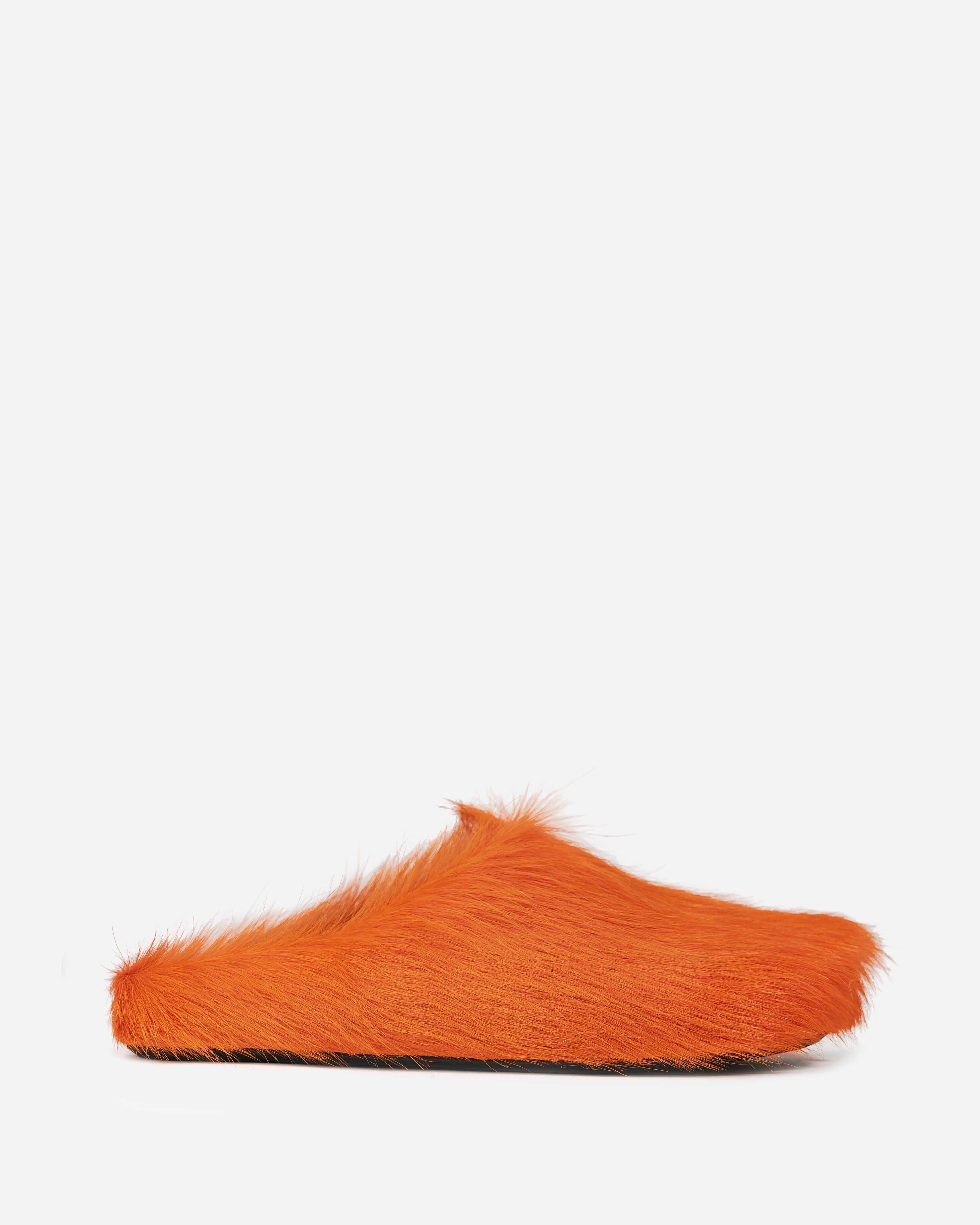 Calf-Hair Sabot in Orange