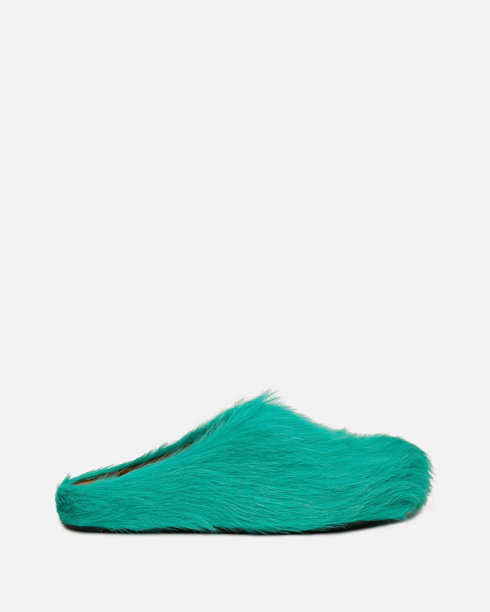 Calf-Hair Sabot in Turquoise