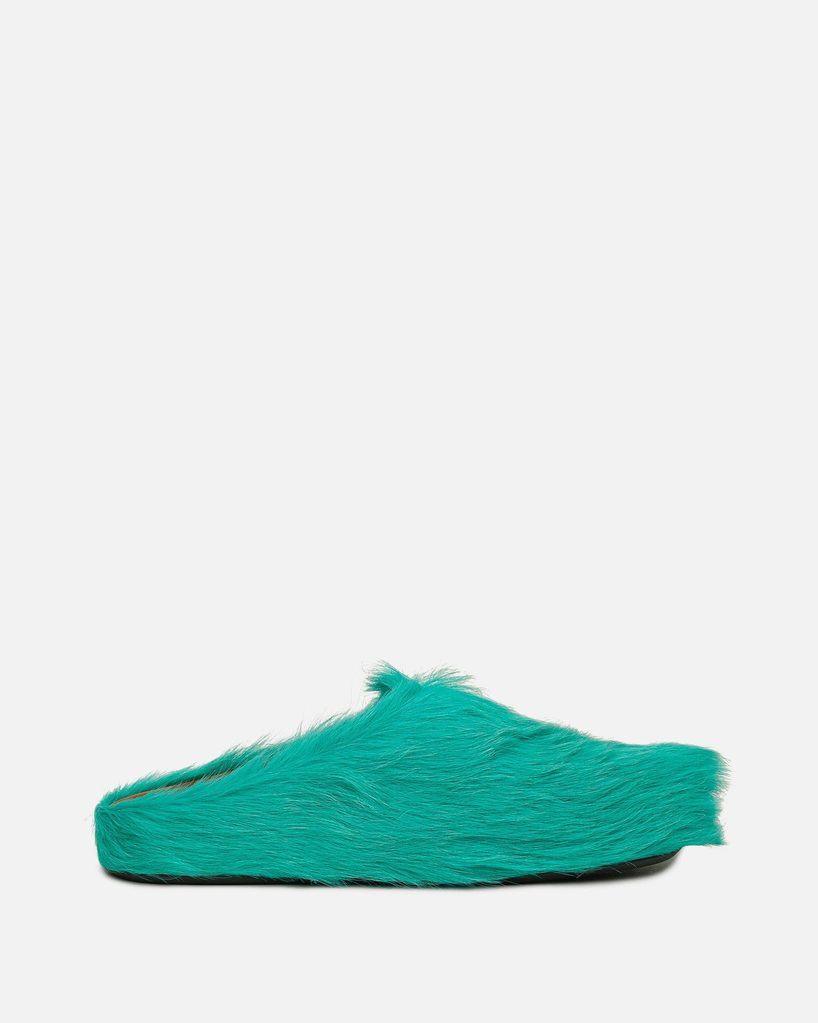 Calf-Hair Sabot in Turquoise