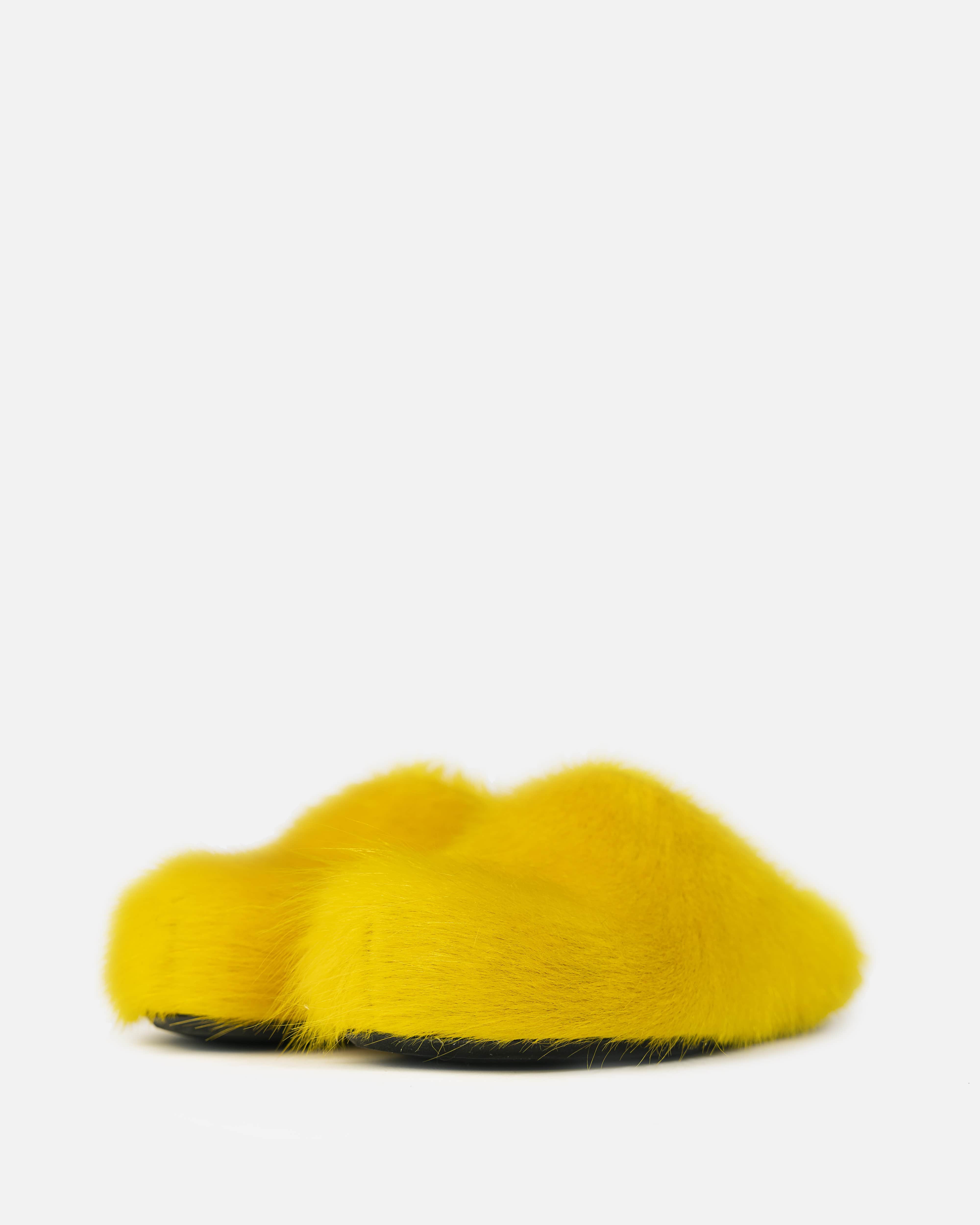 Calf-Hair Sabot in Yellow