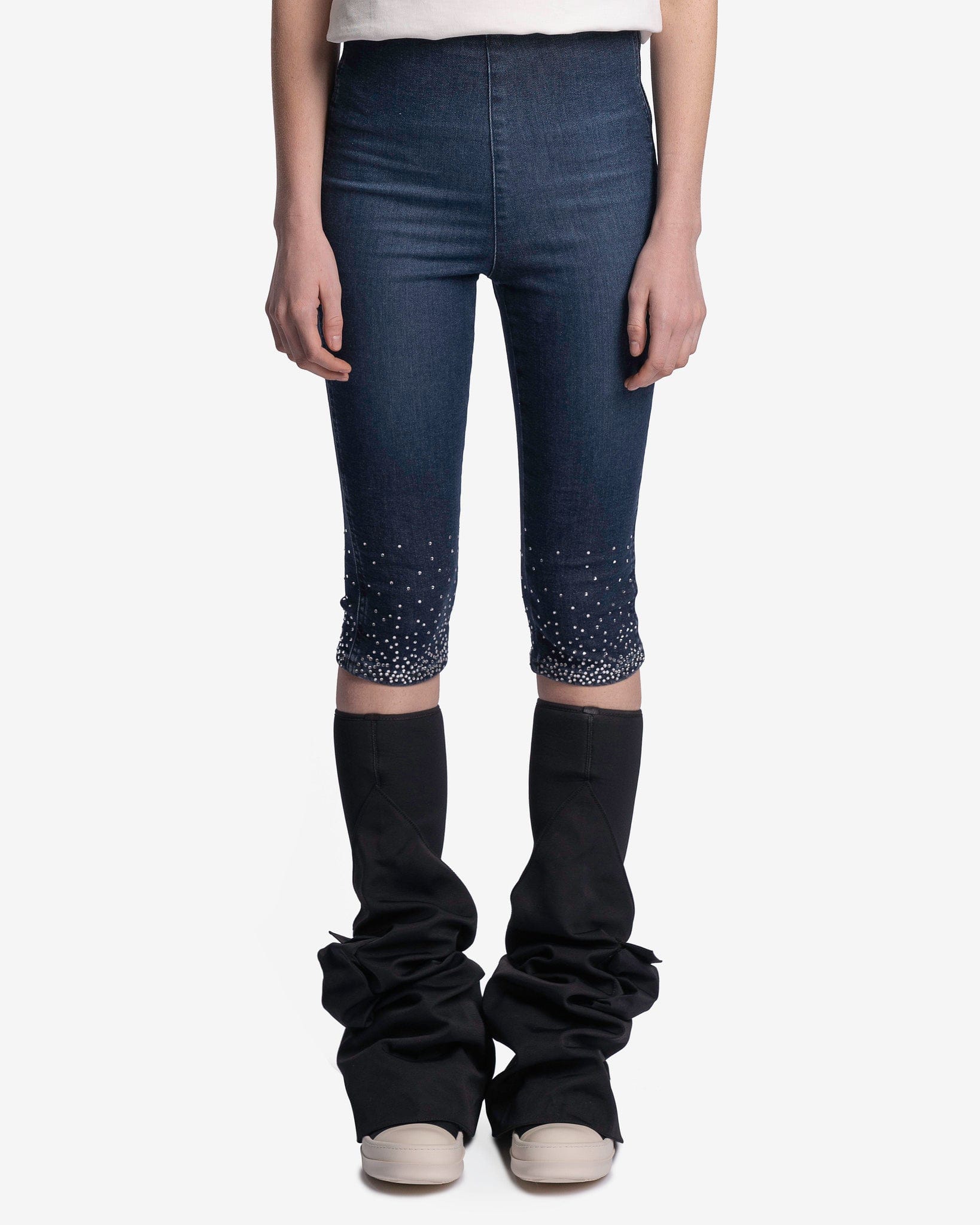 Capri Tights in Bleached Indigo