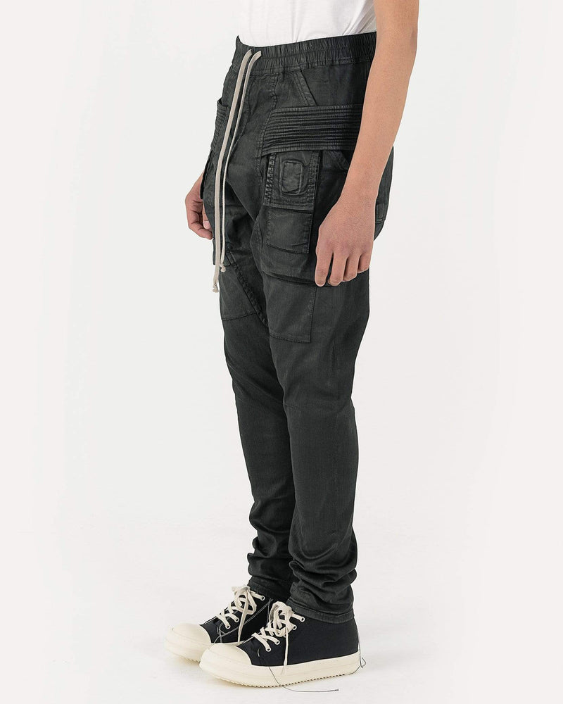 Creatch Cargo in Black Waxed Denim by Rick Owens DRKSHDW – SVRN