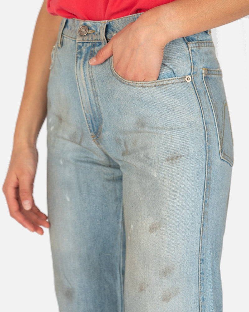 Cropped Woven Jeans in Light Blue – SVRN