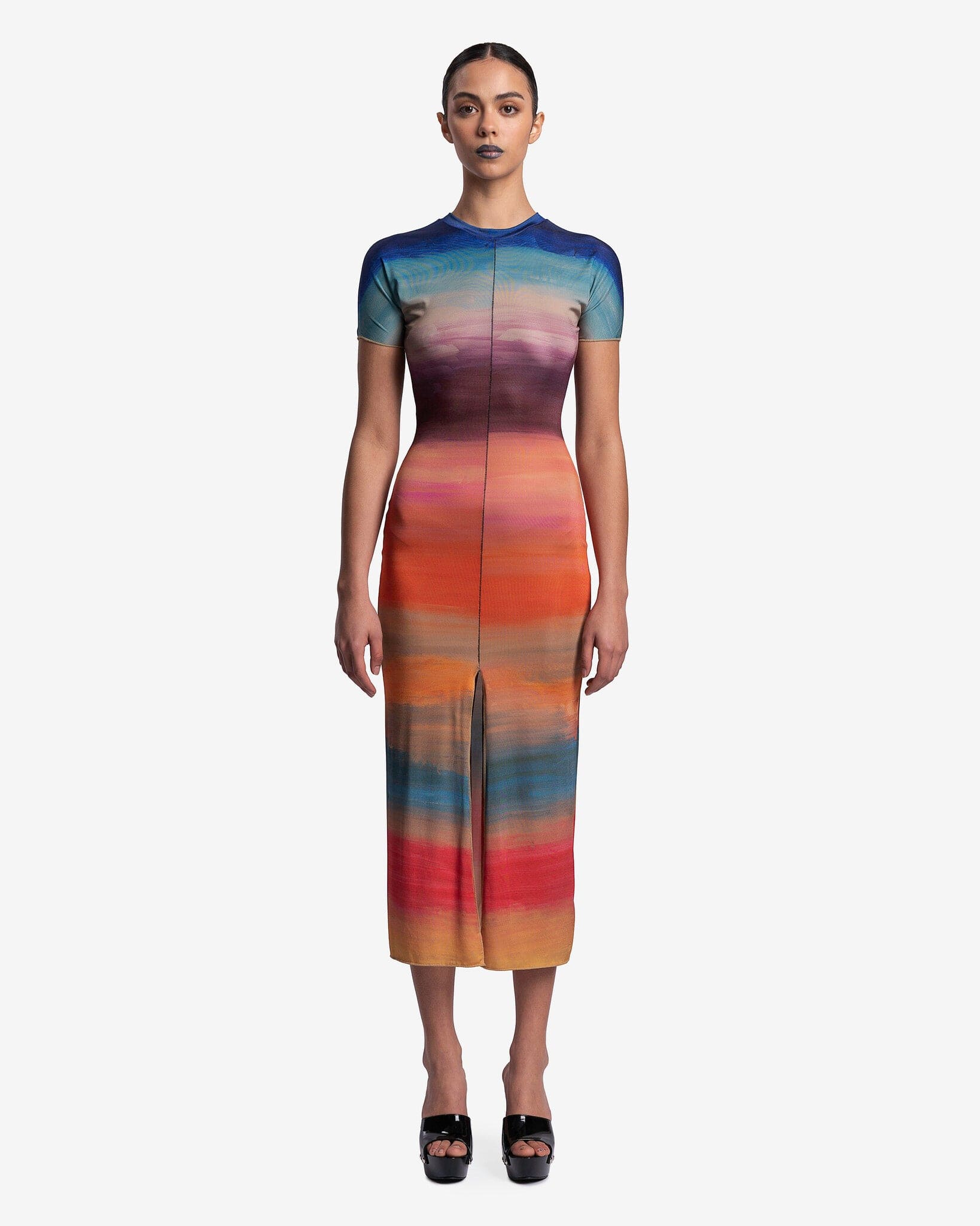 'Dark Side of The Moon' Viscose Dress in Multi