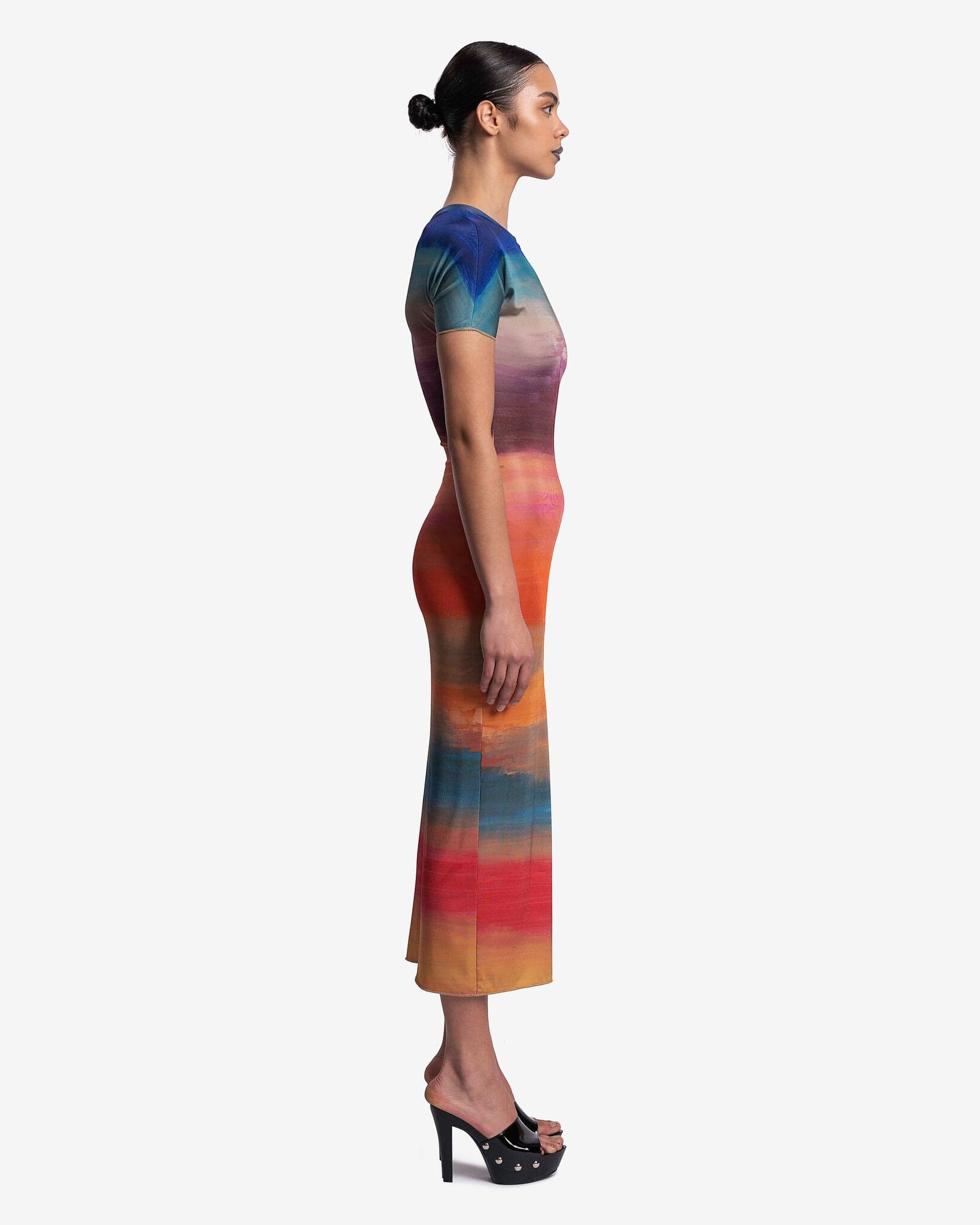 'Dark Side of The Moon' Viscose Dress in Multi